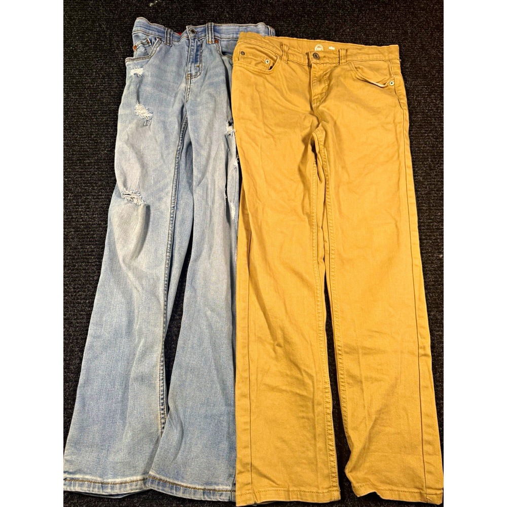 Levi's 514 Wonder Nation Boys Pants Lot Size 14 Jeans Khaki Slim Straight